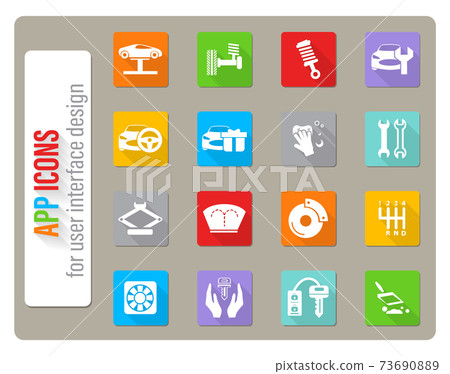 car shop icon set car shop icon set 73690889
