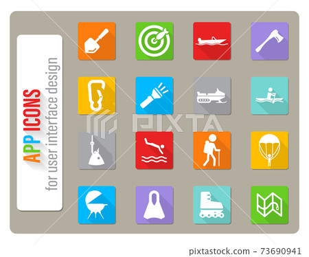 Active recreation icon set - Stock Illustration [73690941] - PIXTA