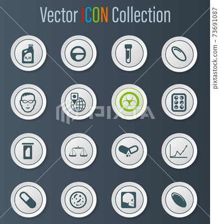 Faculty of biology icons set Faculty of biology icons set 73691087