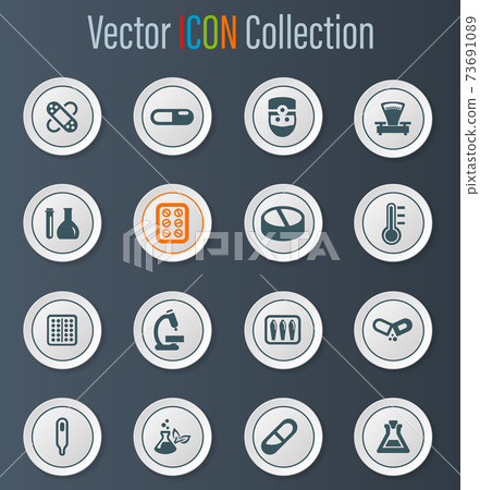 Faculty of biology icons set Faculty of biology icons set 73691089