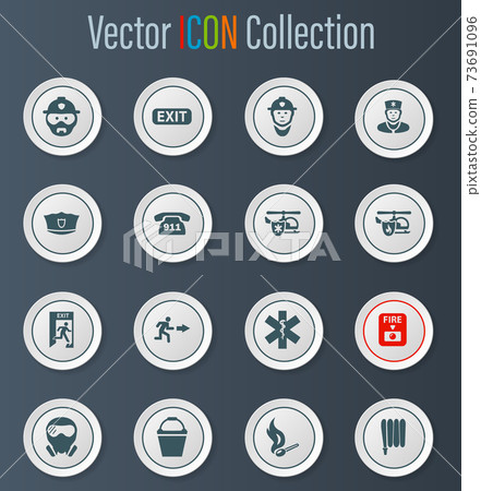 Emergency icons set Emergency icons set 73691096