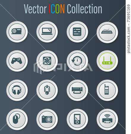 Devices icons set 73691169