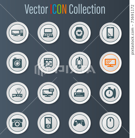Devices icons set 73691172