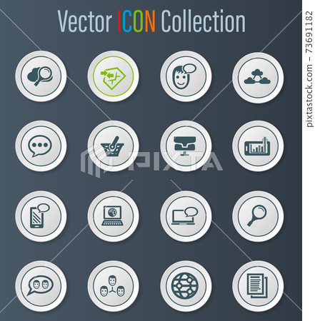 Data analytic and social network icons set Data analytic and social network icons set 73691182