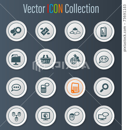 Data analytic and social network icons set Data analytic and social network icons set 73691183