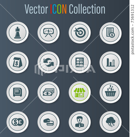 Business icons set 73691312