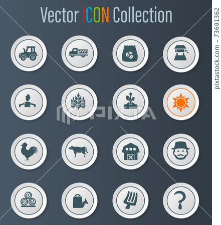 Agriculture and farming icons set Agriculture and farming icons set 73691362