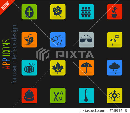 seasons icon set 73691548