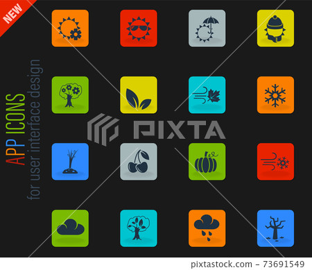 seasons icon set 73691549