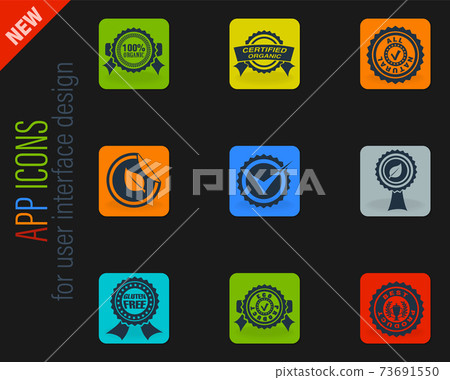 Seals icon set 73691550