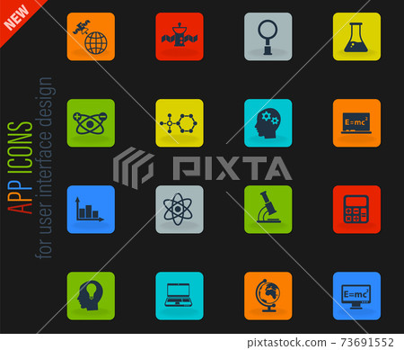 science icon set 73691552