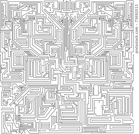 Integrated circuit line - Stock Illustration [73692013] - PIXTA