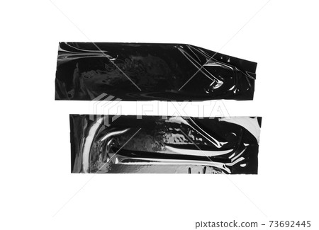 Set of black tapes on white background 73692445