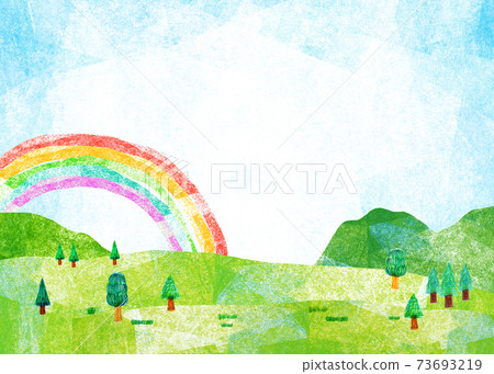 Natural landscape hill mountain sky collage 73693219