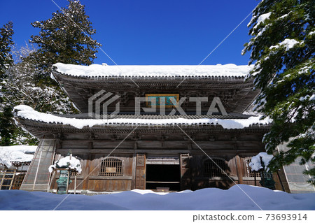 永平寺雪佛堂大雪冬天 73693914