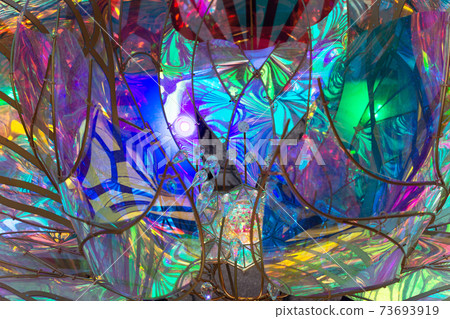 Background material that gives off glitter and seven colors 73693919