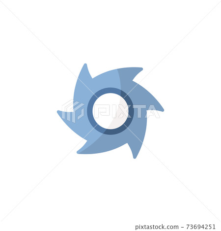 Hurricane. Category three. Flat icon. Isolated weather vector illustration Hurricane. Category three. Flat icon. Isolated weather vector illustration 73694251