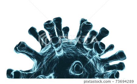 Covid-19 coronavirus ncov flu outbreak concept, clipping path influenza virus cell 73694289