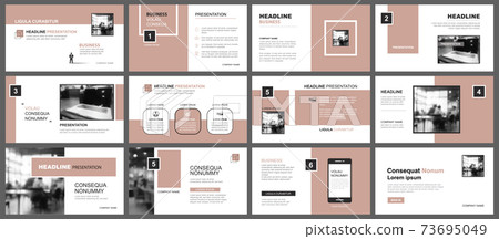Presentation and slide layout template. Design old rose pastel background. Use for business annual report, flyer, marketing, leaflet, advertising, brochure, modern style. 73695049