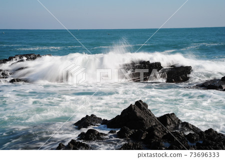 海，柱狀接頭，波浪，沿海 73696333