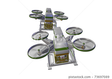 Drone delivery image (formation flight / transparent material version) 73697089
