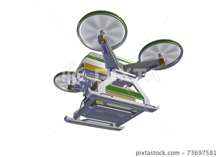Drone delivery image (white background) Drone delivery image (white background) 73697581