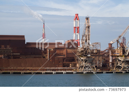 View of Mizushima Steel Works plant 73697973