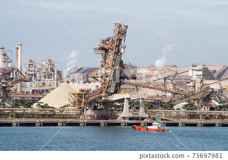 View of Mizushima Steel Works plant 73697981