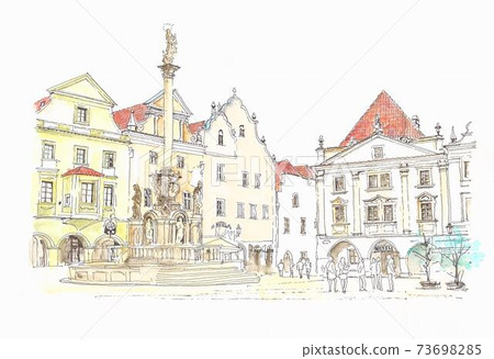 World heritage skyline, Prague, Czech Republic 73698285