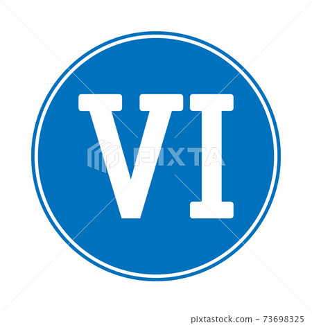Roman numeral six. - Stock Illustration [73698325] - PIXTA