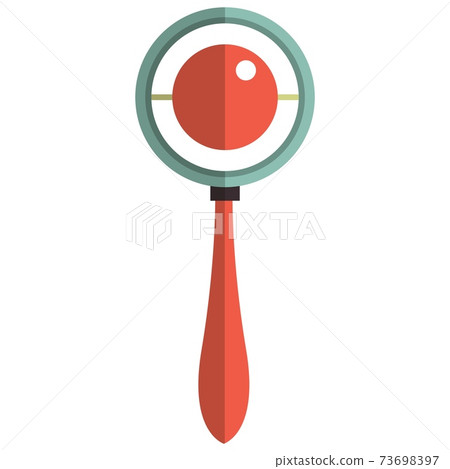 Baby rattle toy icon, flat vector isolated illustration. Baby rattle toy icon, flat vector isolated illustration. 73698397