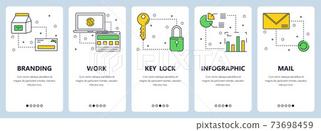 Vector modern thin line branding vertical web... - Stock Illustration ...