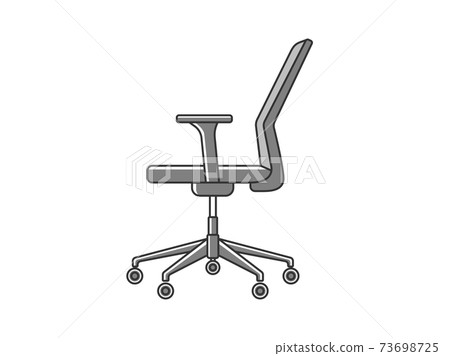 Illustration of an office chair seen from the side 73698725