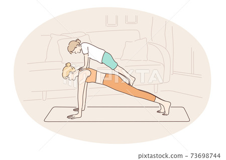 Mother and child, motherhood, home activities with children concept 73698744