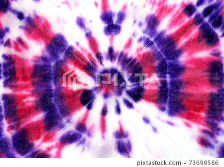 Tie dye circle shibori pink, purple, magenta, white abstract background 73699586