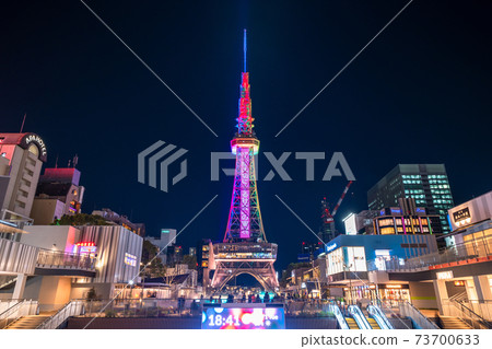 《Aichi Prefecture》 Night view of Nagoya TV Tower Hisaya Odori Park 《Aichi Prefecture》 Night view of Nagoya TV Tower Hisaya Odori Park 73700633