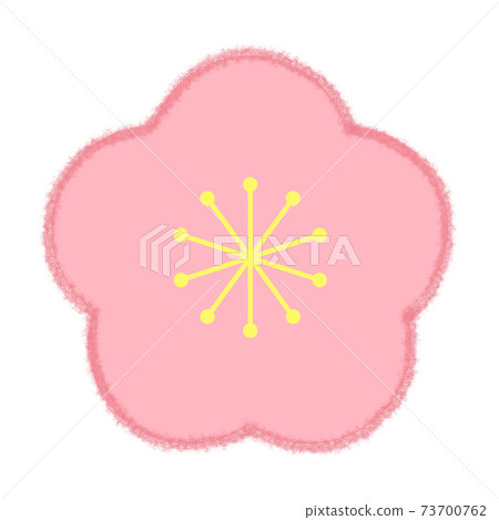 梅花簡單蠟筆觸 梅花簡單蠟筆觸 73700762