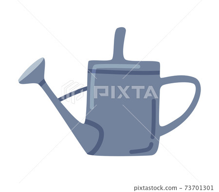 Metal Watering Can, Gardening and Agricultural Equipment Cartoon Style Vector Illustration Metal Watering Can, Gardening and Agricultural Equipment Cartoon Style Vector Illustration 73701301