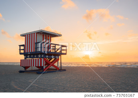 Miami Beach, Florida Life Guard Tower 73703167