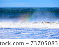 Rainbow-colored waves in the Sea of Okhotsk 73705083
