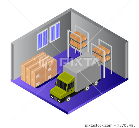 isometric warehouse 73705483