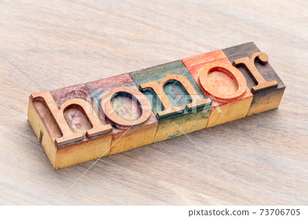 honor word abstract in wood type honor word abstract in wood type 73706705