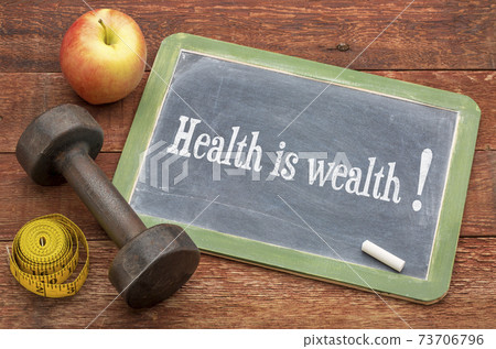health is wealth text on blackboard health is wealth text on blackboard 73706796