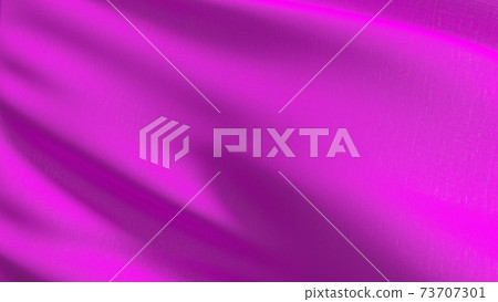 Empty pink flag and copy space for advertisement. Mockup. 3d abstract illustration. 73707301