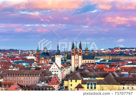 Wurzburg at sunset, Northern Bavaria, Germany Wurzburg at sunset, Northern Bavaria, Germany 73707797
