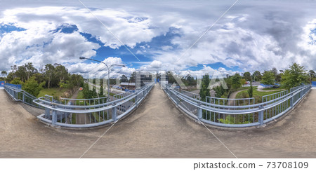 Spherical 360 degree panorama photograph of Faulconbridge Train Station 73708109