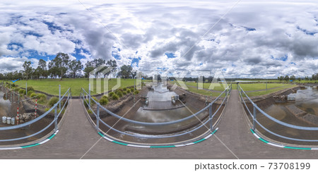 Spherical 360 panorama photograph of the Whitewater Stadium in Penrith Spherical 360 panorama photograph of the Whitewater Stadium in Penrith 73708199