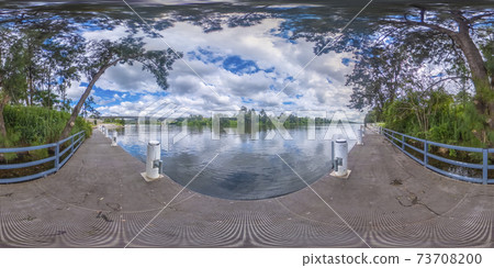 Spherical 360 panorama photograph of the walkway along the Nepean River in Penrith Spherical 360 panorama photograph of the walkway along the Nepean River in Penrith 73708200
