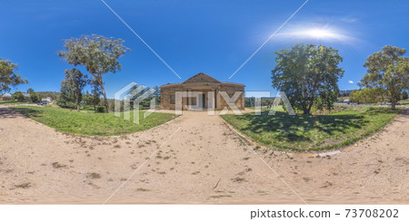 Spherical 360 panorama photograph of Hartley Courthouse at the Hartley Historical Village near Lithgow 73708202