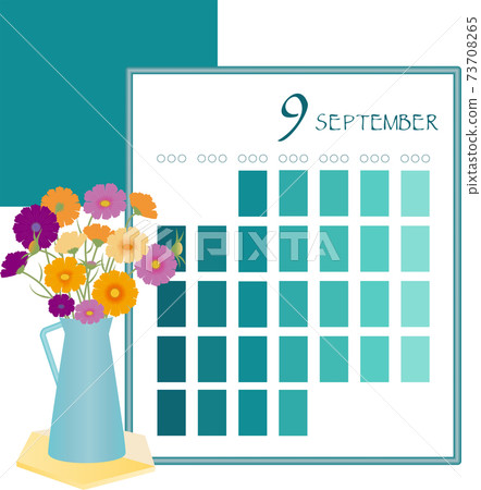 Cosmos and September calendar 73708265